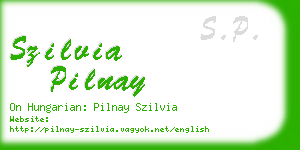 szilvia pilnay business card